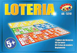 LOTERIA 48 CARTONES 90 FICHAS DE MADERA AA-5210