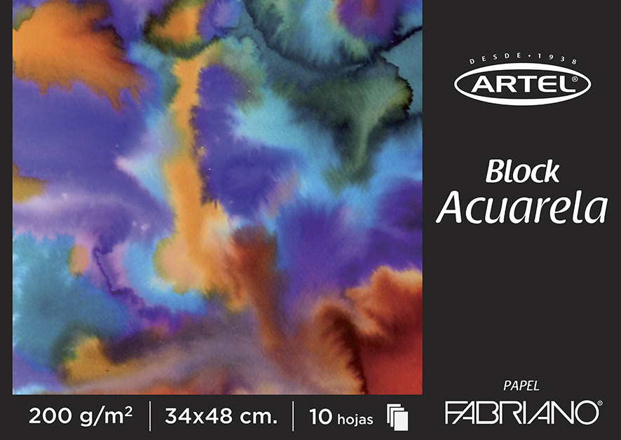 BLOCK ACUARELA ARTEL FABRIANO 10 HOJAS 200GRS. 34X48CMS.