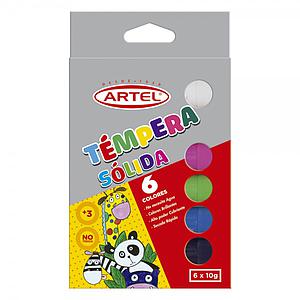 TEMPERA SOLIDA ARTEL 6 COLORES SECADO RAPIDO