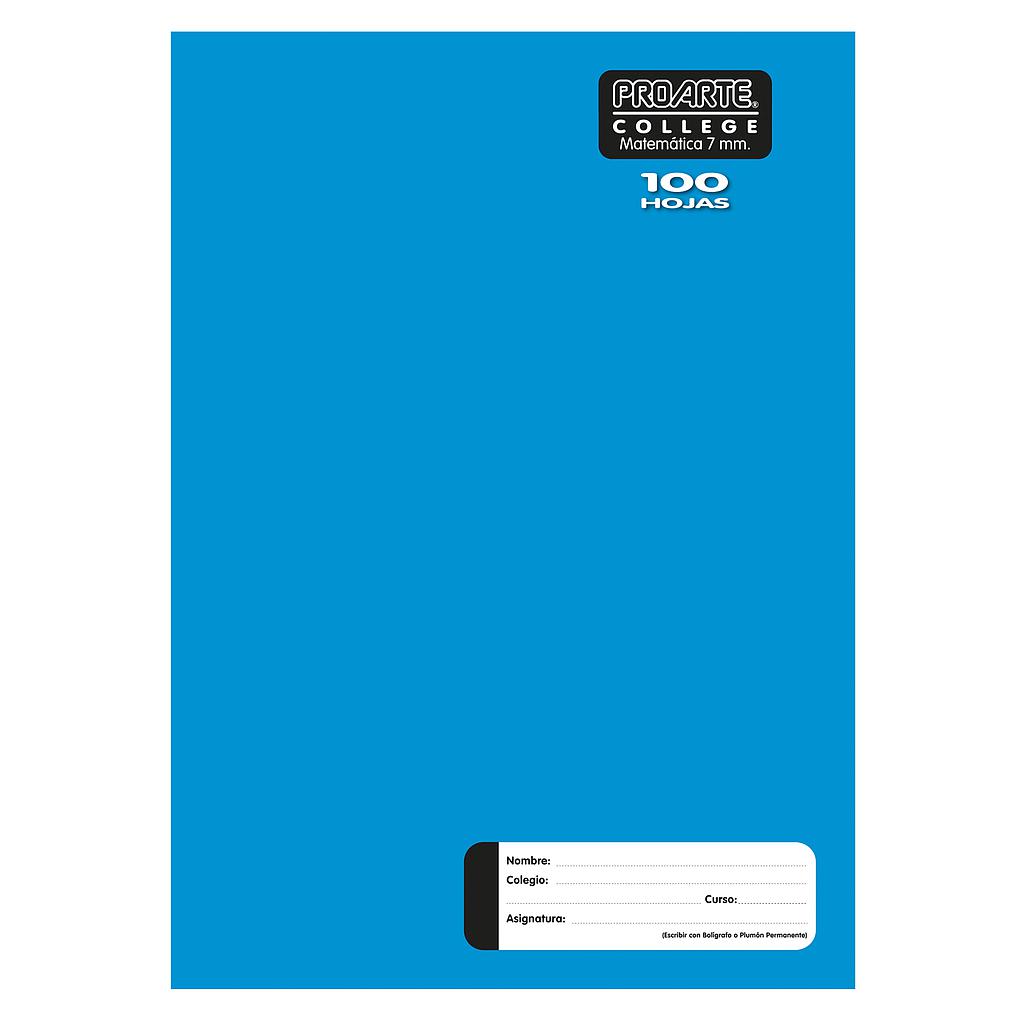 CUADERNO PROARTE COLLEGE 7mm 100 Hjs MAT.