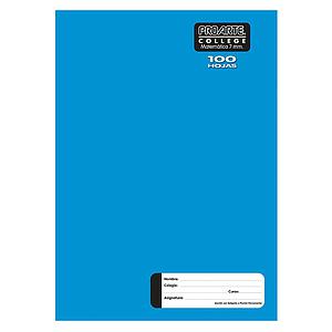 CUADERNO PROARTE COLLEGE 7mm 100 Hjs MAT.