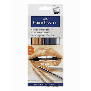SET ARTISTICO FABER CASTELL 6 PIEZAS DE DIBUJO BASICO