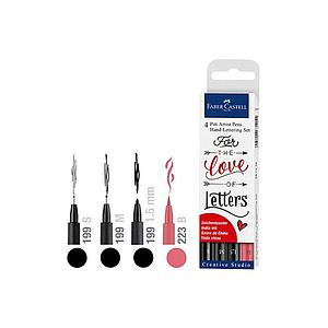SET DE LAPIZ DE COLOR FABER  TINTA CHINA PIGMENTADA 4 Col. LETTERING