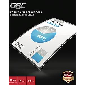 CAJA TERMOLAMINADO IBICO ACCO BRANDS CARTA 229x292mm 125MIC. 100UNID.