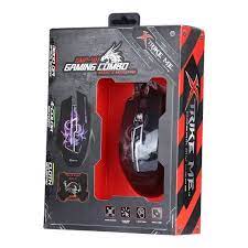 KIT MOUSE + MOUSE PAD XTRIKE ME GMP-501 3200DPI 7 BOTONES