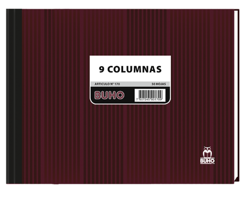 LIBRO BUHO 9 COLUMNAS 50 HJS. ARTICULO N° 170