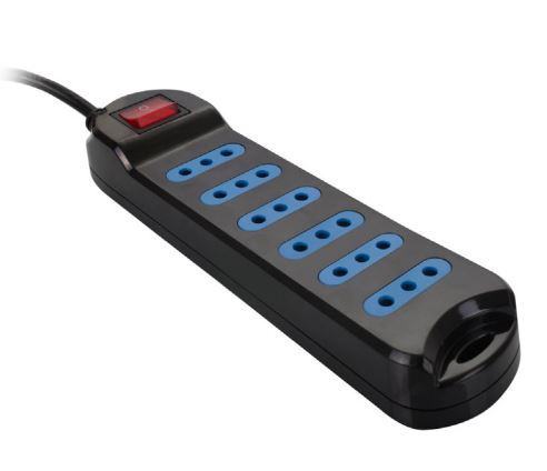 ALARGADOR MULTIPLE PHILCO 6 ENCHUFES 3MTS NEGRO XT-30