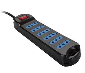 ALARGADOR MULTIPLE PHILCO 6 ENCHUFES 3MTS NEGRO XT-30