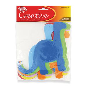 FIGURAS ADIX DE GOMA EVA DINOSAURIO CREATIVE 8Unid.
