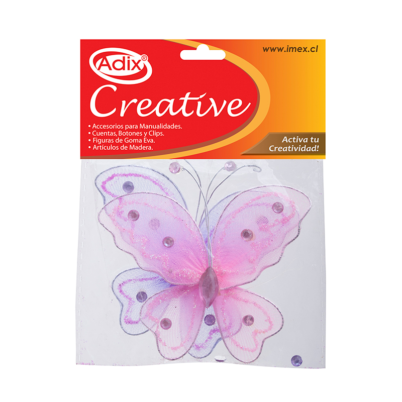 FIGURAS ADIX MARIPOSAS DE SEDA 7Cms. 2Unid.