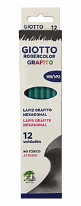LAPIZ GRAFITO GIOTTO ROBERCOLOR HB/N°2  x 12 UNIDADES 