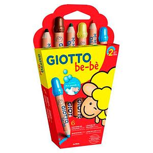 LAPIZ GIOTTO BEBE 6 COL. LAVABLE