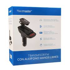TRANSMISOR FM CON AUDIFONO BT/MP3/MICROSD/AUX TECMASTER TM-200503