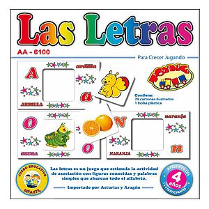 JUEGO LAS LETRAS 4AÑOS 25 CARTONES AA-6100