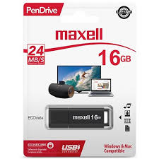 PENDRIVE MAXELL SIL 16GB NEGRO