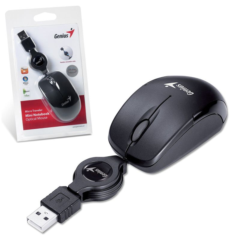 MINI MOUSE GENIUS RETRACTIL MICRO TRAVELER NEGRO