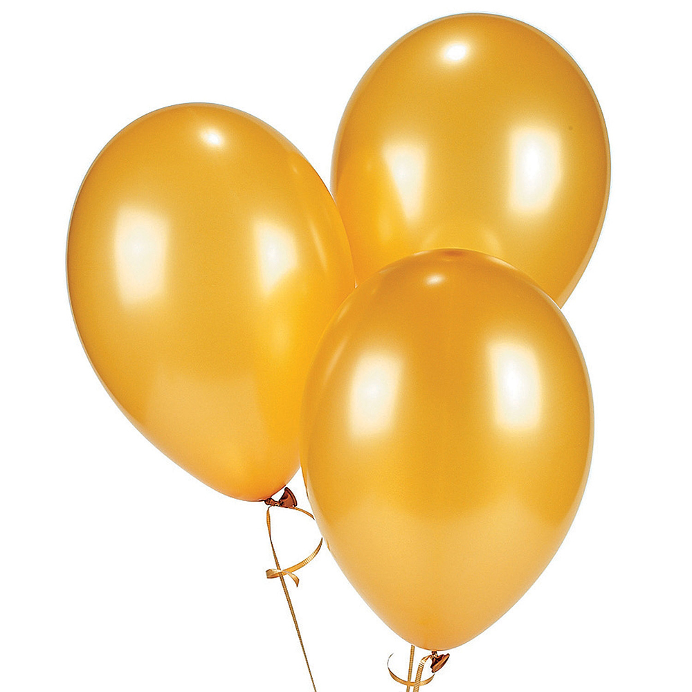 GLOBO GLAM N° 9 METALIZADO DORADO 25 Unid. 