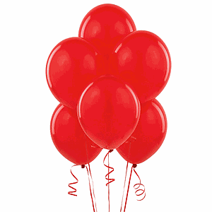 GLOBO GLAM LISO N° 9 ROJO 25 Unid. 