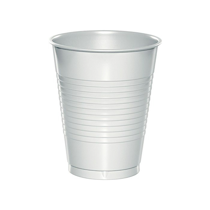 VASO GLAM PLASTICO 300CC BLANCO 50 Unid.