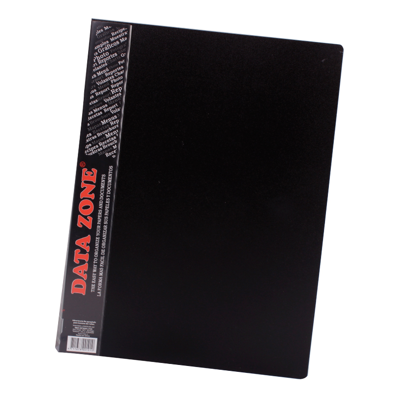 CARPETA D/ZONE CARTA 20 FUNDAS NEGRA