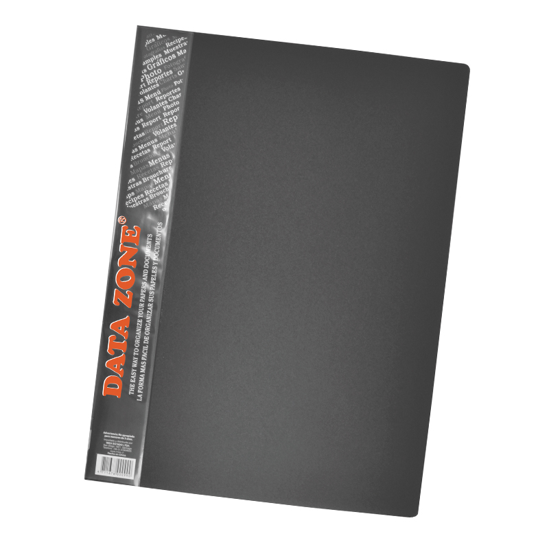 CARPETA D/ZONE CARTA 40 FUNDAS NEGRA