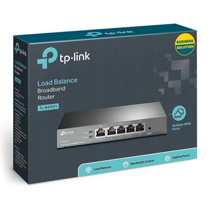 ROUTER BANDA ANCHA TP-LINK TL-R470T BALANCEADOR DE CARGA 2 WAN 3 LAN 