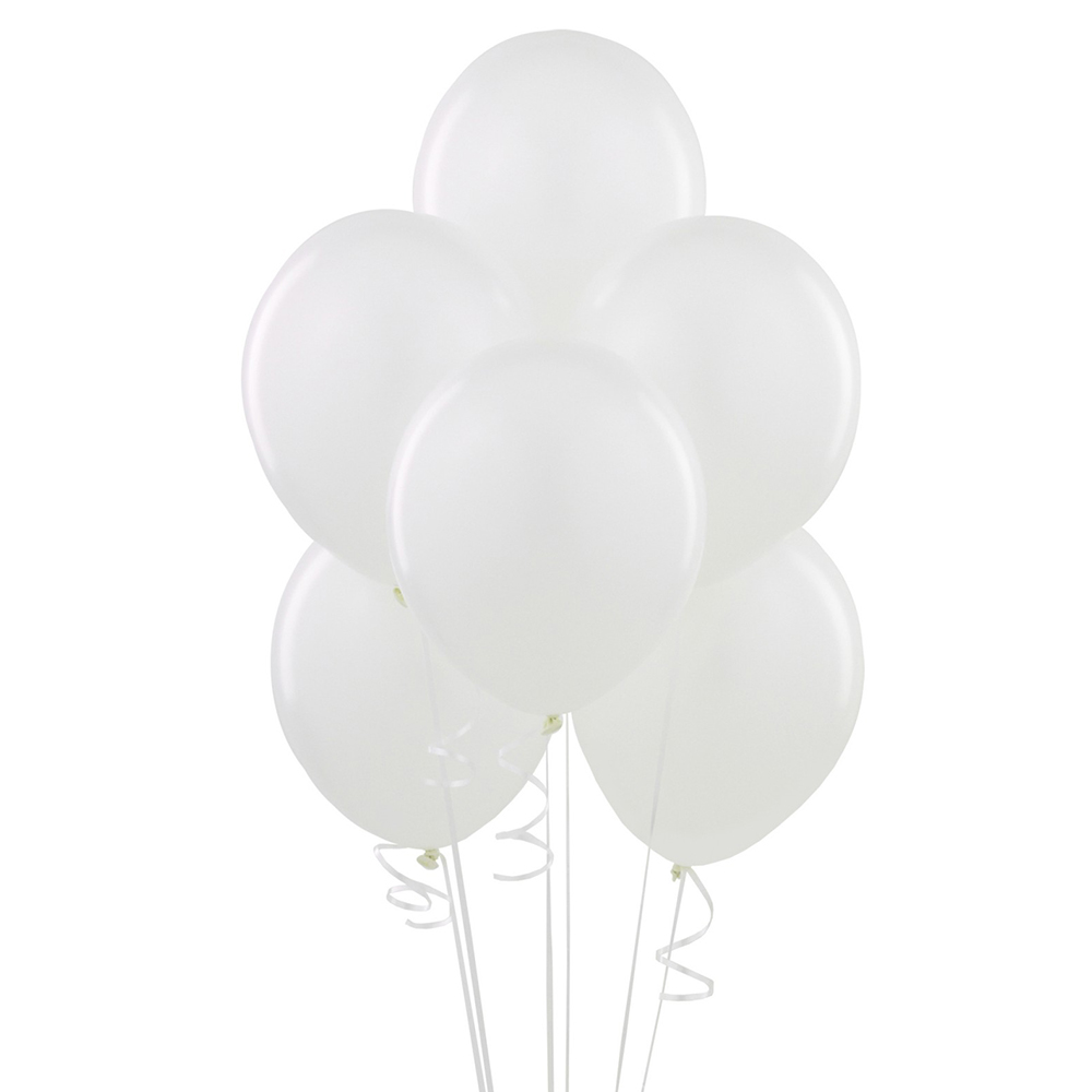 GLOBO GLAM LISO N° 9 BLANCO 25Unid.