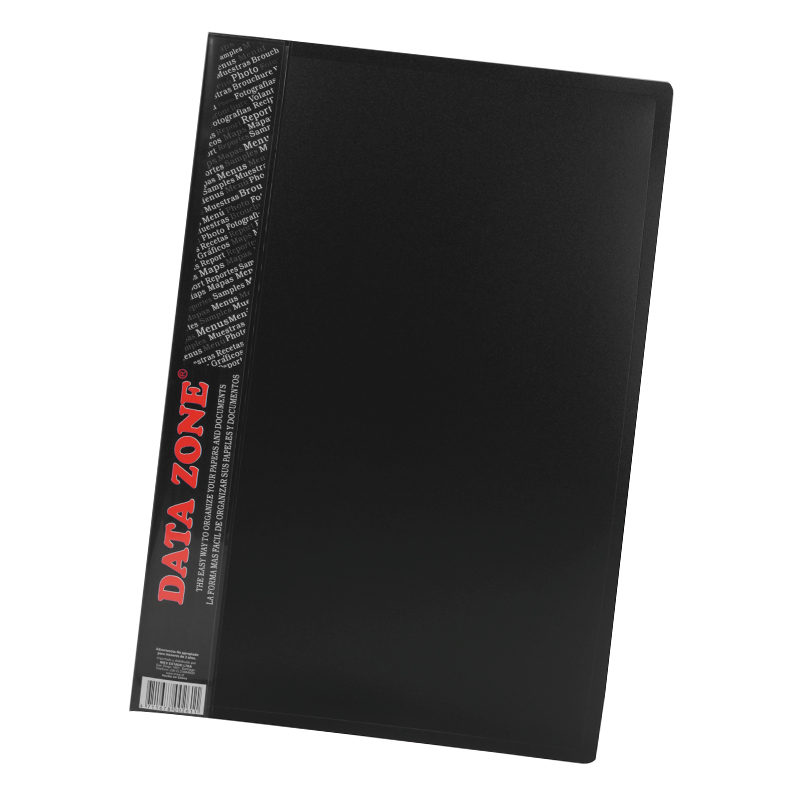 CARPETA D/ZONE OFICIO 20 FUNDAS NEGRA 