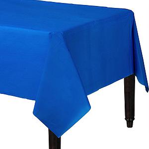 MANTEL PLASTICO GLAM AZUL 137x274Cms