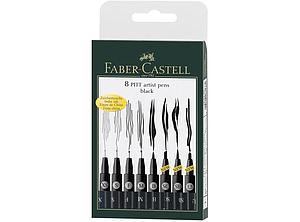 MARCADOR FABER PITT ARTISTIC NEGRO 8 PUNTAS