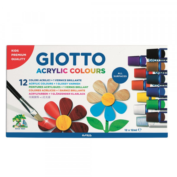 ACRILICO GIOTTO 12 COLORES