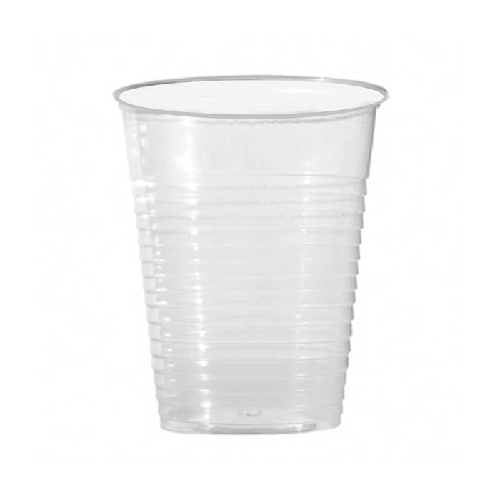 VASO PLASTICO GLAM TRANSPARENTE 200cc 25Unid