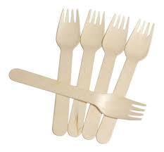 CUBIERTO TENEDOR DE MADERA GLAM BIODEGRADABLE 10Unid