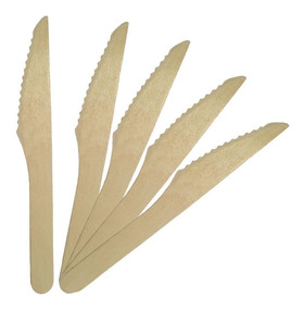CUBIERTO CUCHILLO DE MADERA GLAM BIODEGRADABLE 10Unid
