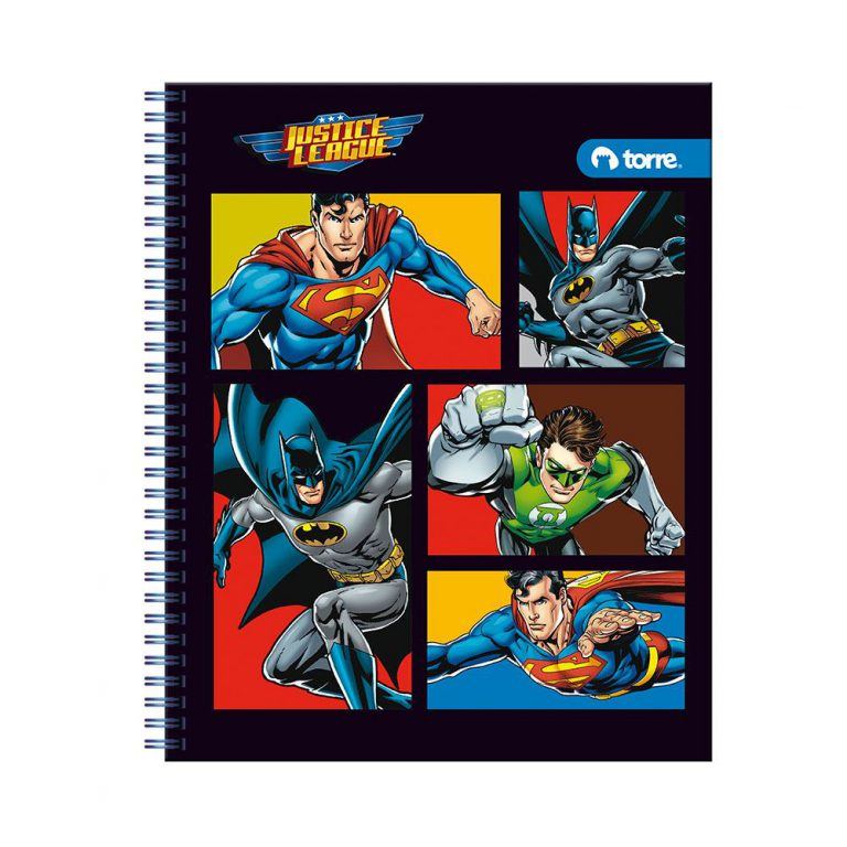 CUADERNO TORRE TOP 7mm 150 Hjs JUSTICE LEAGGE ( DESC. )
