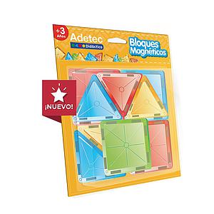 BLOQUES MAGNETICOS ADETEC DIDACTICOS 13pzs +3 AÑOS