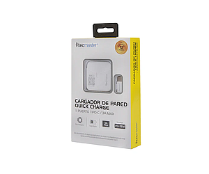 CARGADOR DE CELULAR TECMASTER CARGA RAPIDA LIGHTNING TM-200515-WH