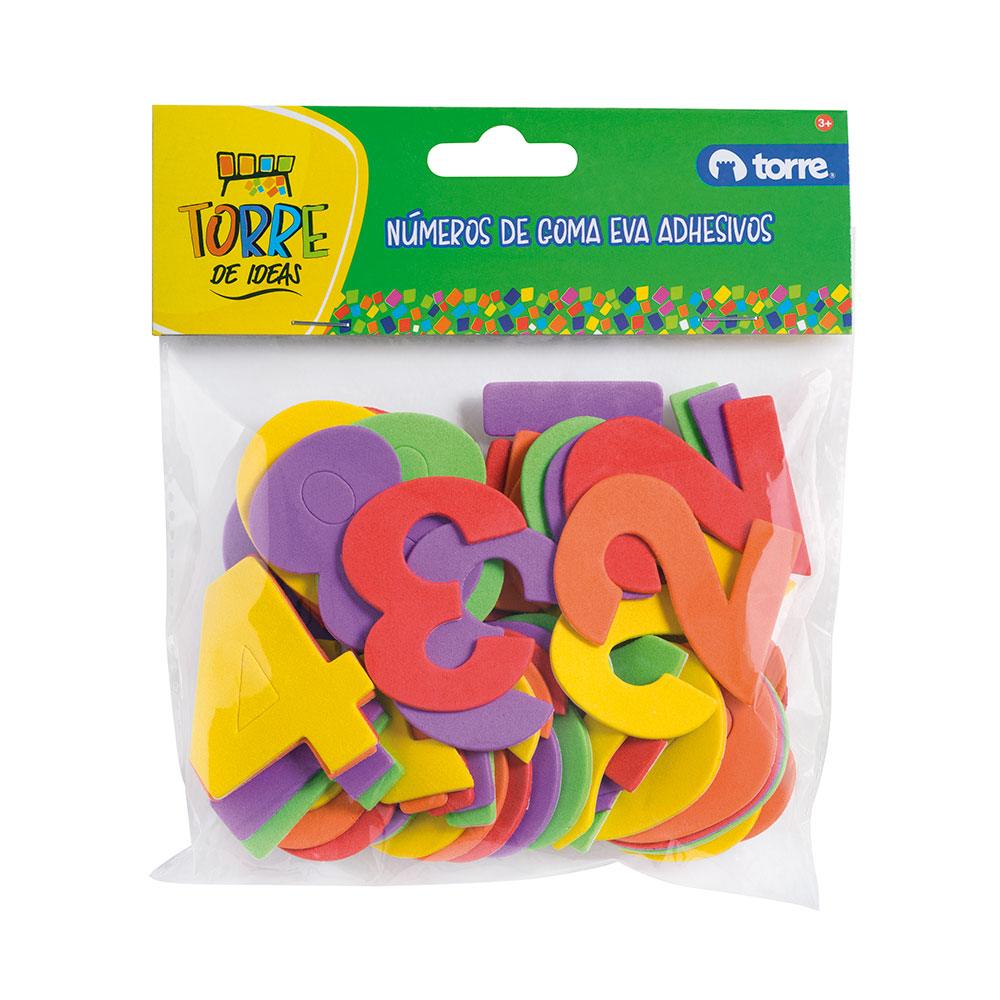 NUMEROS ADHESIVOS DE GOMA EVA TORRE 