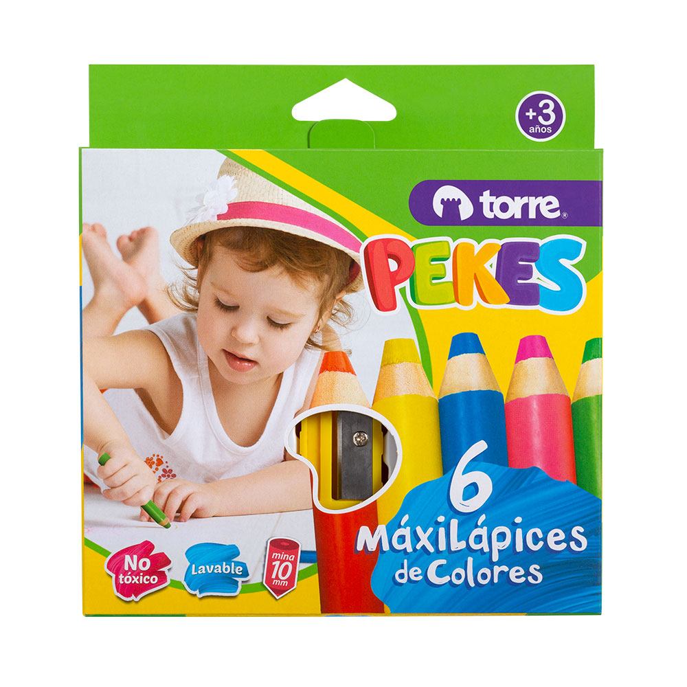 LAPICES COLOR TORRE PEKES 6Unid +3