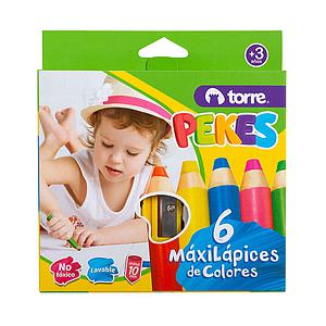LAPICES COLOR TORRE PEKES 6Unid +3