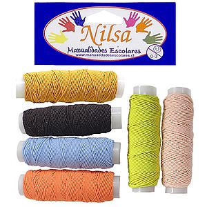 HILO ELASTICO NILSA X 6 COLORES