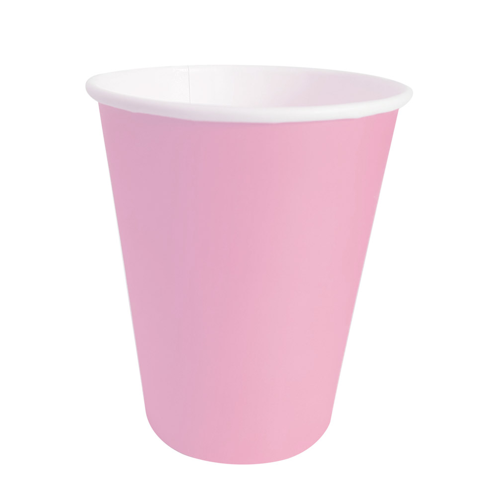 VASO POLIPAPEL ROSADO 250CC 20 UNID.