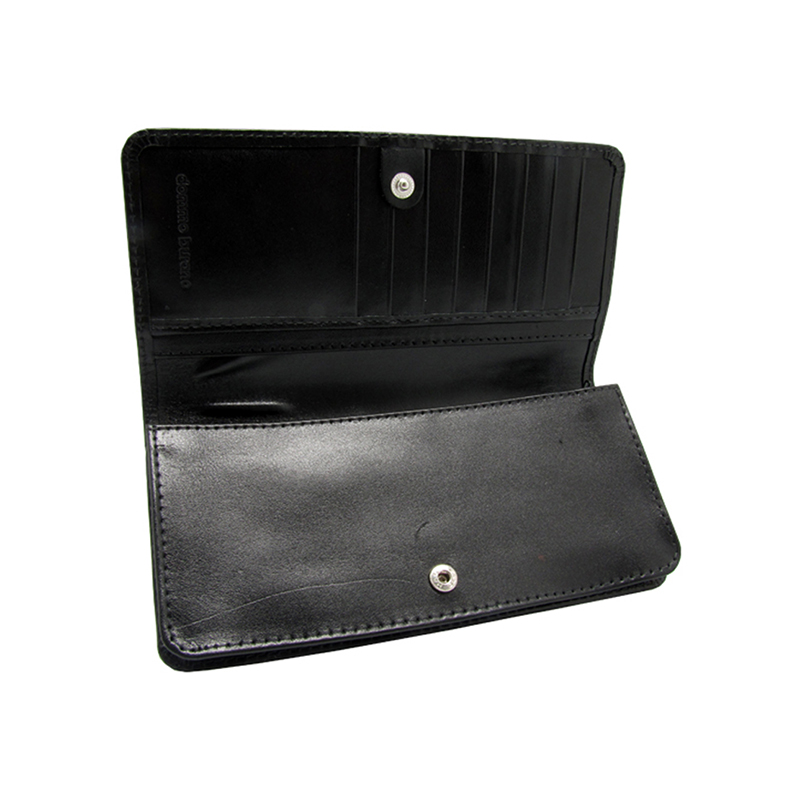 BILLETERA MUJER CON BROCHE ECOCUERO NEGRO (DB-280003)