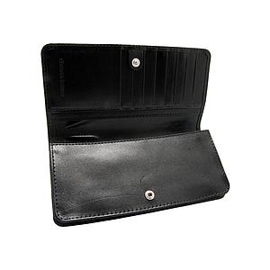 BILLETERA MUJER CON BROCHE ECOCUERO NEGRO (DB-280003)