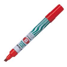PLUMON PERMANENTE PILOT PTA. BISELADA ROJO ( CH )