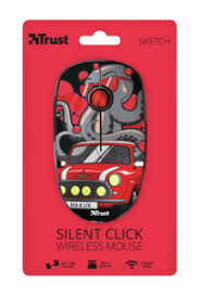 MOUSE INALAMBRICO TRUST SKETCH SILENT CLIC AUTO