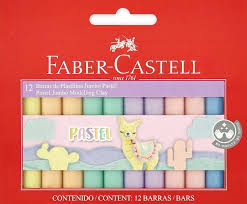 PLASTICINA FABER-CASTELL PASTEL 12 COLORES