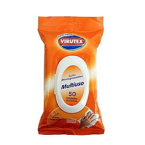 TOALLITAS DESENGRASANTES MULTIUSO VIRUTEX 50 UND. NARANJA