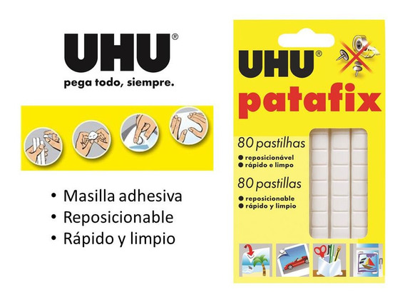 MASILLA ADHESIVA UHU PATAFIX BLANCA 68 Grs