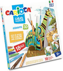 PUZZLE DIDACTICO GIRAFA Y 18 PLUMONES 5+A